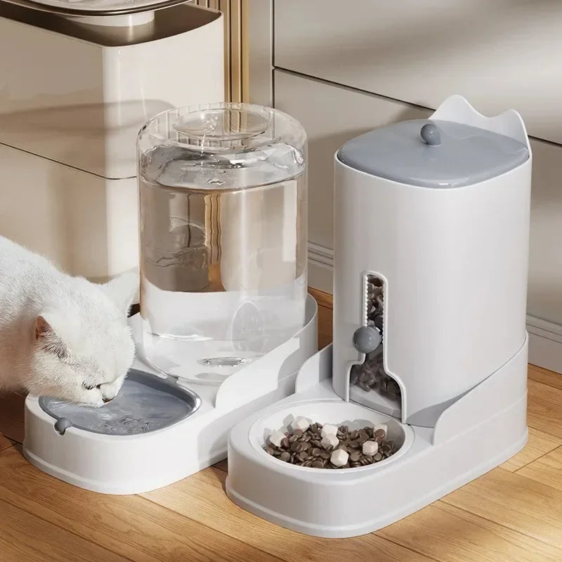 Dog Cat Water Fountain Large Capacity Pet Feeder Cat Food Bowl Gravity Food Feeder Gravity Water Fountain Cat Accessories