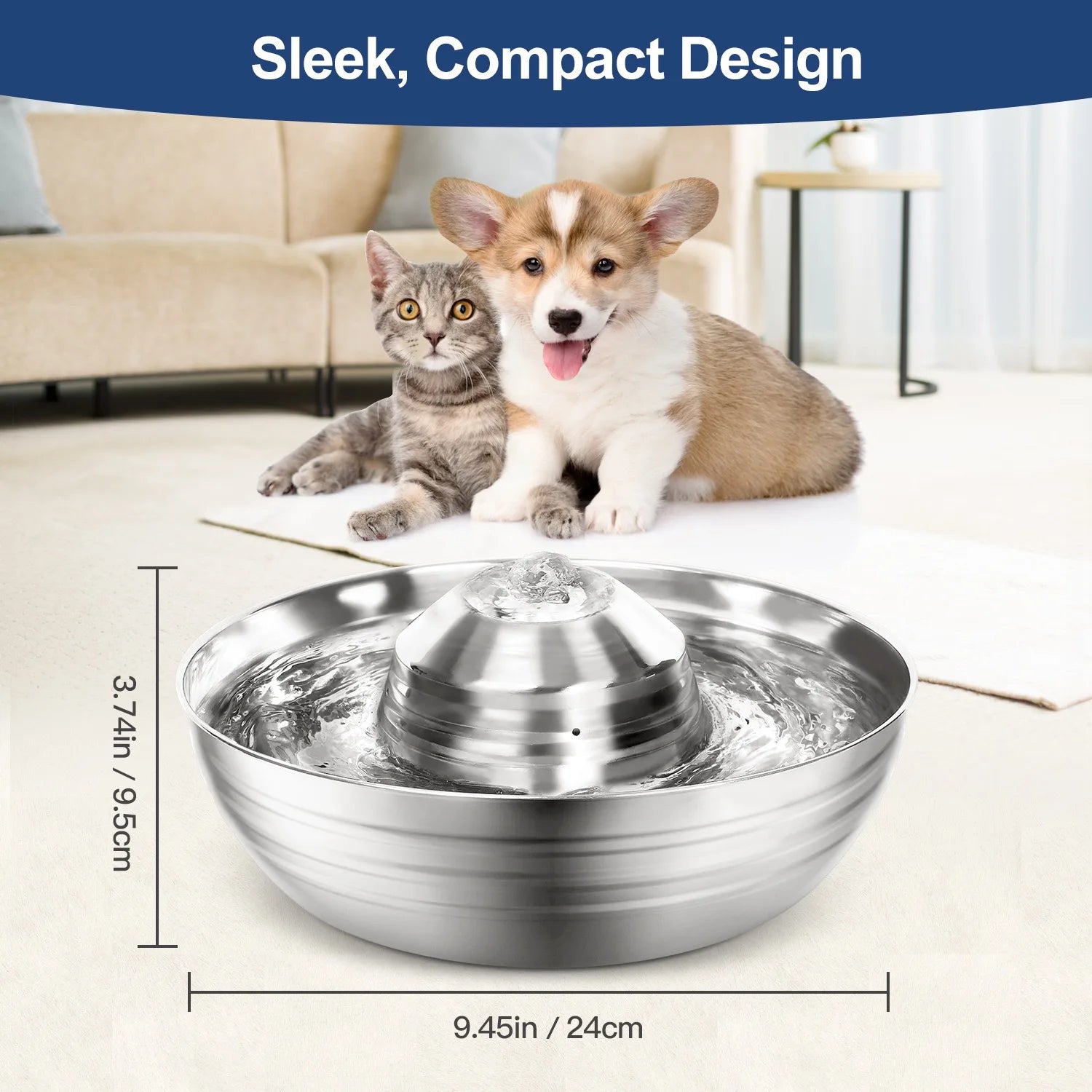 2LCat Water Fountain Automatic Drinker For Cats Water Feeder Pet Cat Dog Ultra-Quiet Automatic Fountains and Filter Cats Drinker